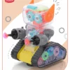 Aditi Toys Gear Robot Car For Kids Transparent Electric Robot With Realistic Sound And Light Bump & Go Gear Robot NonToxic Bis Approved (Yellow)