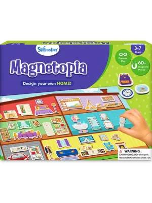 Creative Toy Magnetopia Design Your Home Interactive Pretend Play Set with 60+ Magnetic Pieces Multicolour