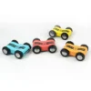 Playbox Speedy Wheels Toy Race Car Set Wooden Racecars with 4 Hand Painted Colorful Cars Moving Wheels for Racing Fun Cars Set for Boys & Girls