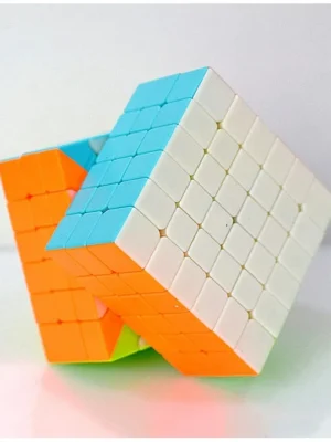 6x6x6 Stickerless Speed Cube Anti Stress Magic Puzzle Toy for Kids and Adults Ultra Smooth (Multicolour)