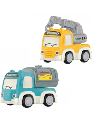 FunBlast Crane & Tanker Truck Toy for Kids Pack of 2 Random Color
