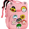 FunBlast Cartoon Theme Backpack for PreSchoolers Kids Pink 13 inch