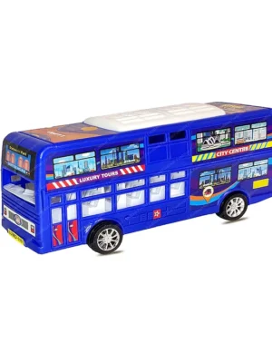 FunBlast Pull Back Bus Toy for Kids Blue
