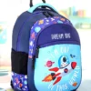 Play Nation Rocket Space Print School Backpack1 Main Compartment 2 Front Pockets 2 side Bottle PocketsWater ResistantLong lasting and Durable Zippers Comfortable back cushioning For School Travel and OutdoorsBlue 15 inches