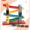Aditi Toys Wooden Ramp Racer Toy with 4 Mini Wooden Cars Fine Motor Skills & Enhance Focus Montessori Ramp Racer Playset Racing Track Toy For Boys Girls Above 3+ Age BIS Approved