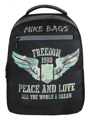 MIKE BAGS Mike Slate Backpack Black Height 17 Inches