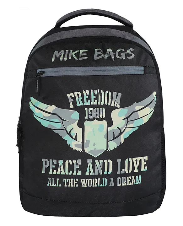 MIKE BAGS Mike Slate Backpack Black Height 17 Inches
