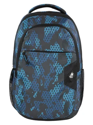 MIKE BAGS Mike Splendid Laptop Backpack with Rain Cover Navy Blue Height 18 inches