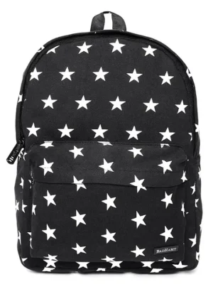 BAD HABIT Black and White Printed Laptop Backpack Perfect for Work School Travel or Commuting