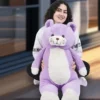 Plushy Cart Cat Soft Toy Purple Height 60.9 cm
