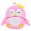 Frantic Premium Quality Soft design Pink Penguin Bag for Kids14 inches