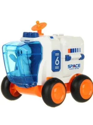 SVE Friction Powered Space Exploration Rover Car Toy Space Inertia Car Toy for Kids Orange