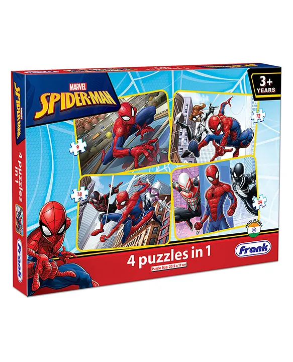 Spider Man 4 in 1 Jigsaw Puzzles (63 Pieces) for kids above 6+ Years 90164