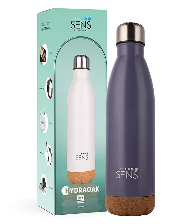 Hydra Oak Water Bottle Azure Timber Blue 1000 ml