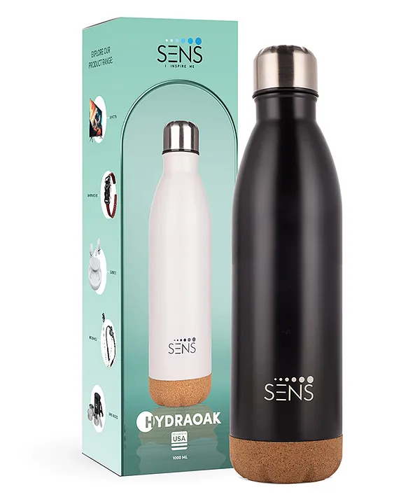 Hydra Oak Water Bottle Ebony Ook 1000 ml