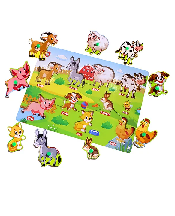 TOYTALES Educational Domestic Animal Puzzle Game 9 Pieces