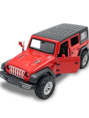 Kidsden Die Cast Pull Back Jeep Car Toy with Openable Door Multicolor
