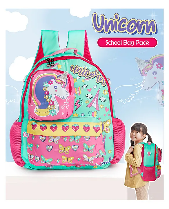 TOYSIRE Toysire Unicorn School Bag Lightweight & Breathable MultiPurpose Preschool Backpack Height 15.35 Inches