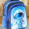 Fab N Funky Astronaut Printed School Back Pack Blue 16 Inches