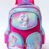 ZOE Unicorn Print School Backpack Pink 16 Inches