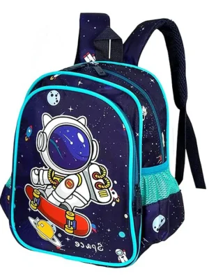 Storite Unisex Small Stylish &Trendy Water Resistant printed Bag College travel Backpack School Bag for kids boys & girls Blue