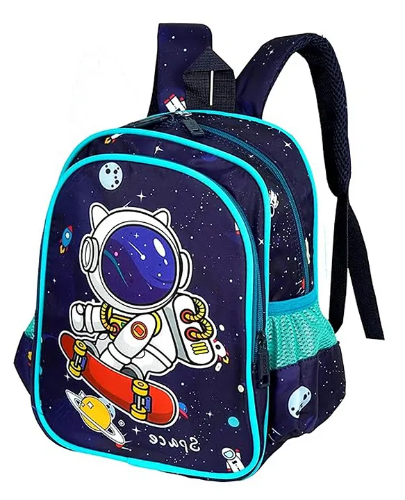 Storite Unisex Small Stylish &Trendy Water Resistant printed Bag College travel Backpack School Bag for kids boys & girls Blue