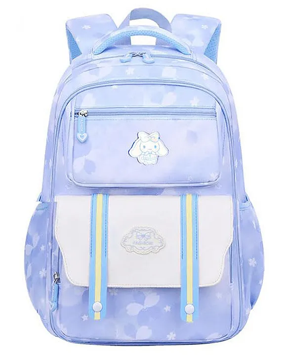 Bunie Large Capacity School Backpack for Kids with Multiple Pockets Blue Height 17 Inches