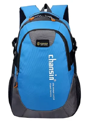 SYGA Travel Backpack for Female Large Capacity Oxford Cloth School and Sports Bag Sky Blue Height 17 Inch