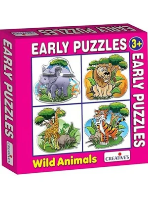 Early Puzzles 4 Shaped Puzzles Wild Animals