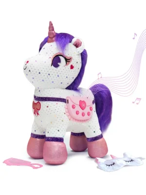 ZeeZee The Smart Storyteller Singing & Talking Unicorn Friend Soft Toys for Kids Unlimited Content on The App Rhymes Stories Pretend Play Birthday Gifts for Boys and Girls