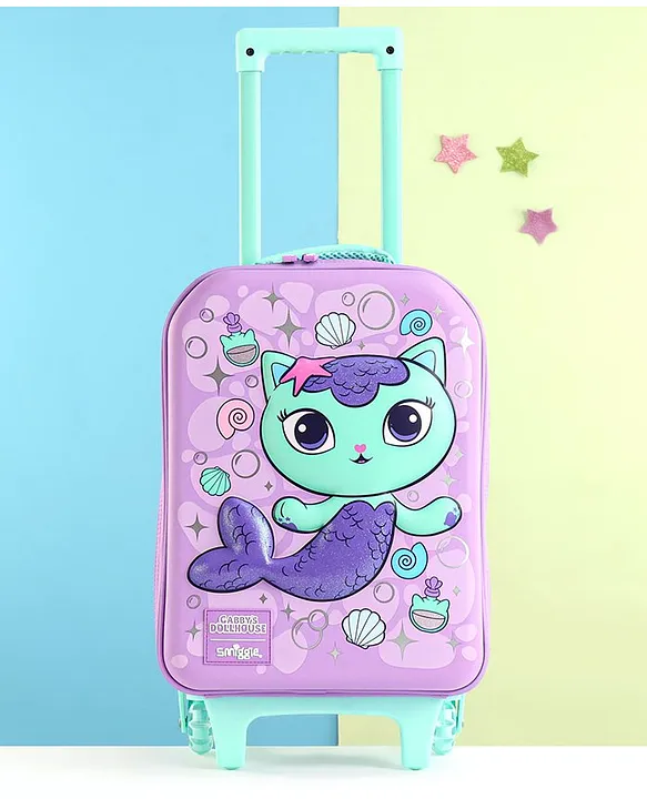 Smiggle Trolley Backpack Purple Height 13 Inches