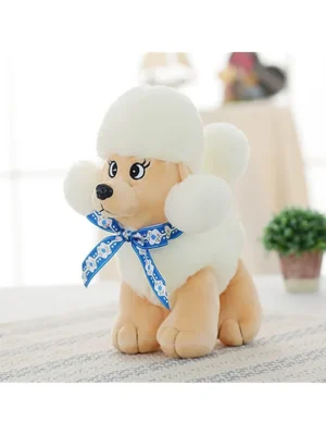 Soft Stuffed Plush Animal Poodle Dogs for Kids Boys & Girls (Color: Cream Height 30 cm)