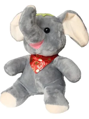 Cute Elephant Soft Stuffed Plush Animal Toy for Kids Birthday Gift (Color: Grey; Size: 18 cm)