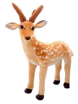 Standing Deer Soft Stuffed Plush Animals Toy for Kids Birthday Gift (Size: 40 cm; Color: Brown)