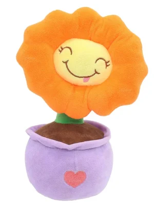 Beautiful Sunflower Plant Soft Stuffed Plush Toy for Kids Birthday Valentine Gift (Color: Multicolor; Size: 22 cm)