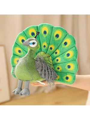Beautiful Peacock Bird Soft Stuffed Plush Toy for Kids Boys & Girls Birthday Gift (Size: 30 cm; Color: Green)
