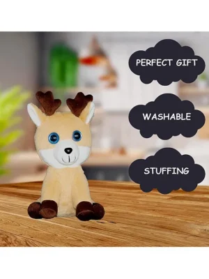 GOLDENHUB TOYS 25 cm Reindeer Plush Soft Toy Festive Holiday Decor Gifts Play for Kids