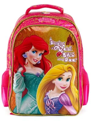 Disney Princess Premium School Backpack Pink and Gold 14 inches