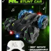 Fiddlerz Remote Control Stunt Car Double Sided Driving RC Stunt Drift Car Toy for Kids 4 Wheel Drive Remote Control Racing 360° Rotation Rechargeable Battery (Multicolor)