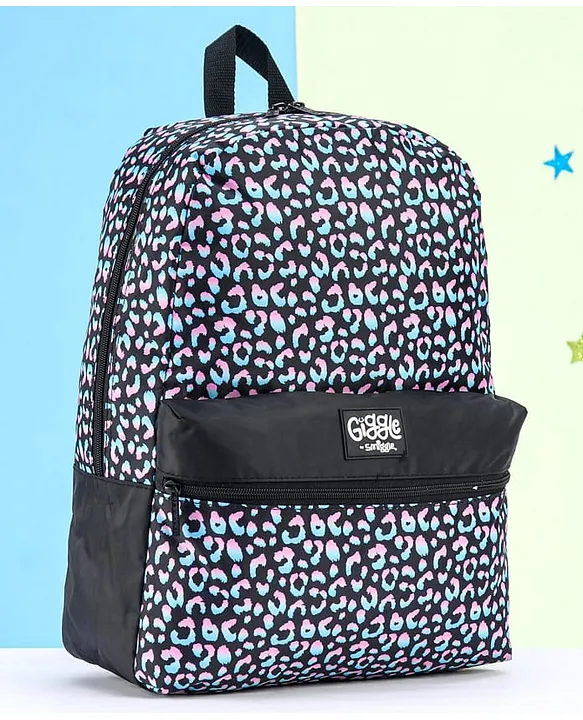 Smiggle Backpack Black Height 16.3 Inches