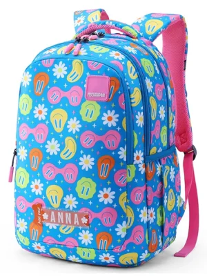 American Tourister OLLIE 4.0 XL Backpack with Smilie Print Blue Height 19 Inches