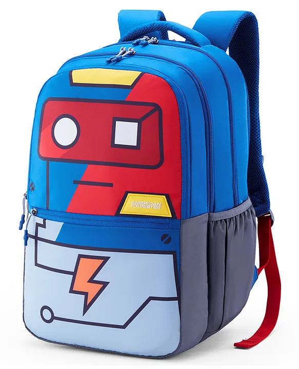 American Tourister TOODLE 4.0XXL BP ROBO 35 L Backpack Blue (Age 10 to 12 Years) Height 19 Inches
