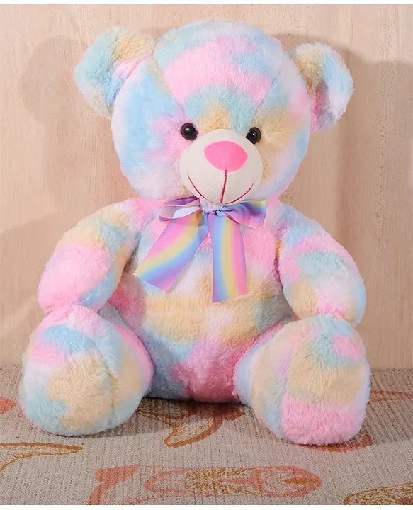 Dukiekooky Kids Multicolor Happy Bear Soft ToyHeight Height 40 cm