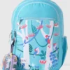 Wildcraft Squad Tropical Printed Backpack With Pouch Light Blue Height 16 Inches