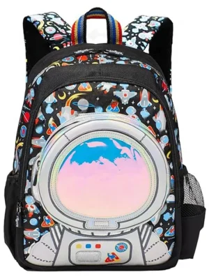YAMAMA Astronaut Kids Backpack Miniature School Bags for Kids Bags for PreSchoolers Small Bags for School Picnic Travelling Bag for Toddlers Multicolor Height 14 Inch