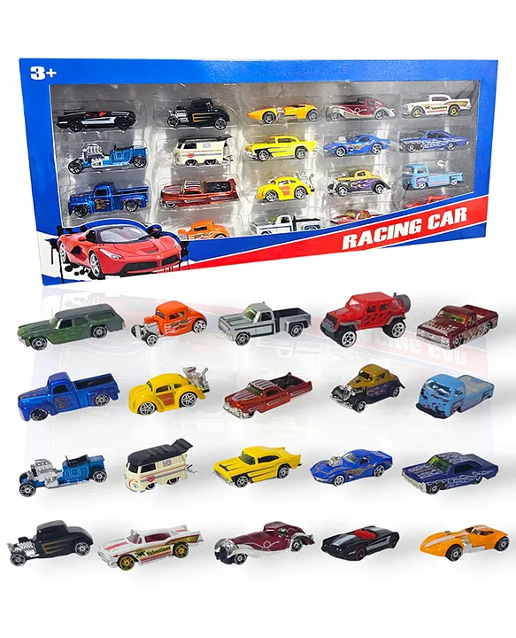 ADKD Mini Metal Free Wheel Die Cast Car For Kids Pack Of 20 Cars Multicolor