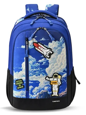 Gear Astro Cab Backpack 19"/37L Large Water Resistant School Bag/Casual Backpack/Daypack/Travel Backpack/Kids Bag for Boys/Girls (BlueBlack)
