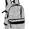 FunBlast Large Capacity Printed Backpack for School & College Students White Height 17 Inch