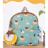 Rosada Fancy Lion Printed Backpack for Kids With Matching Keychain hanging Waterproof Trendy and Spacious Kids Backpack Stylish Bag for Kids Large(13 Inches)