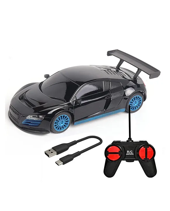 Wembley Toys Rechargeable Remote Control Car 1:24 Scale Black